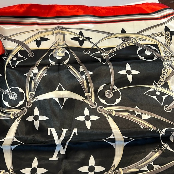 New Inspired Black Multi Colored Fashion Scarf - Picture 4 of 9